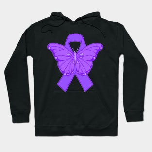 Purple Butterfly Awareness Ribbon Hoodie